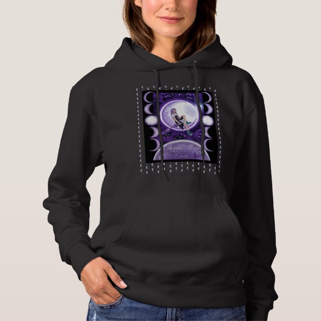 Purple Moon Child Hoodie (Front)