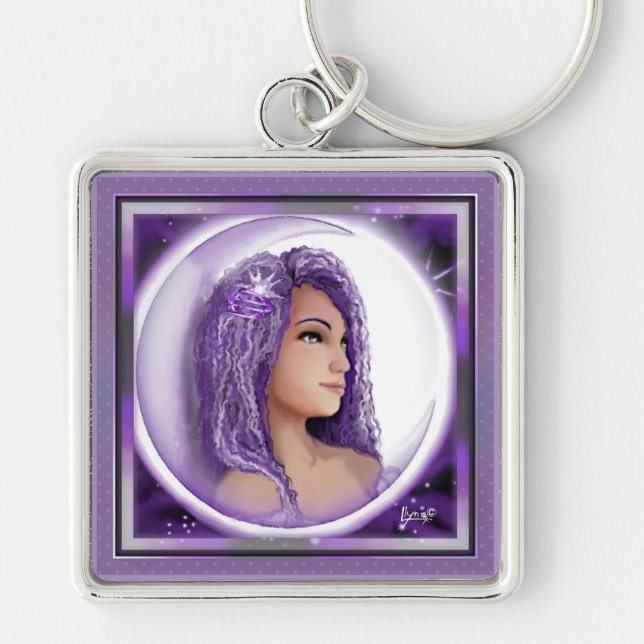 Purple Moon Child Keychain (Front)