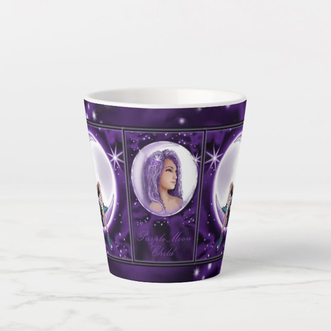 Purple Moon Child Latte Mug (Front)