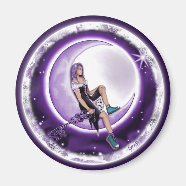 Purple Moon Child Magnet (Front)