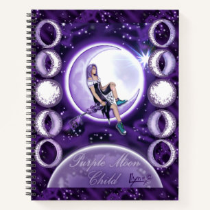Purple moon child notebook