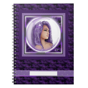 Purple moon child notebook
