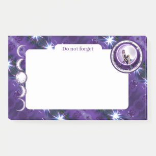 Purple moon child post-it notes