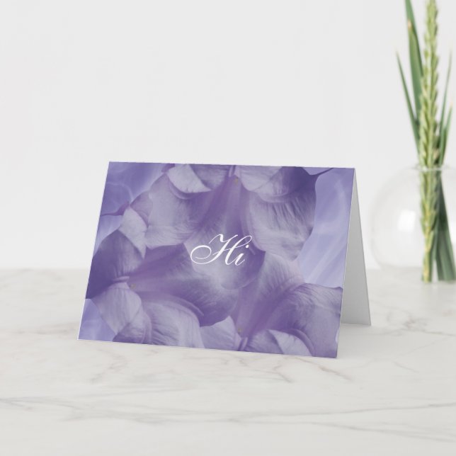 Purple Moon Flower Petals Card (Front)