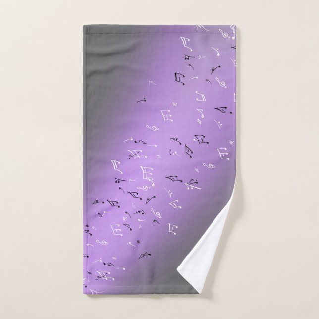 Purple moon Musical Note  Hand Towel (Hand Towel)