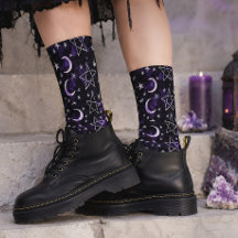 Purple Moon & Pentagram Gothic Occult