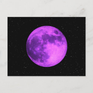 Purple Moon -Space Stars- Postcard