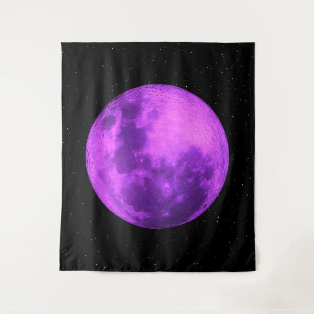 Purple Moon -Space Stars- Tapestry (Front)