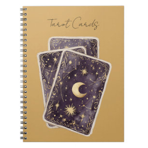 Purple Moon Stars Tarot Cards Notebook