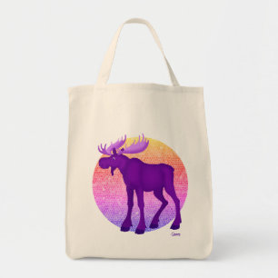 Purple Moose - Grocery Tote Bag