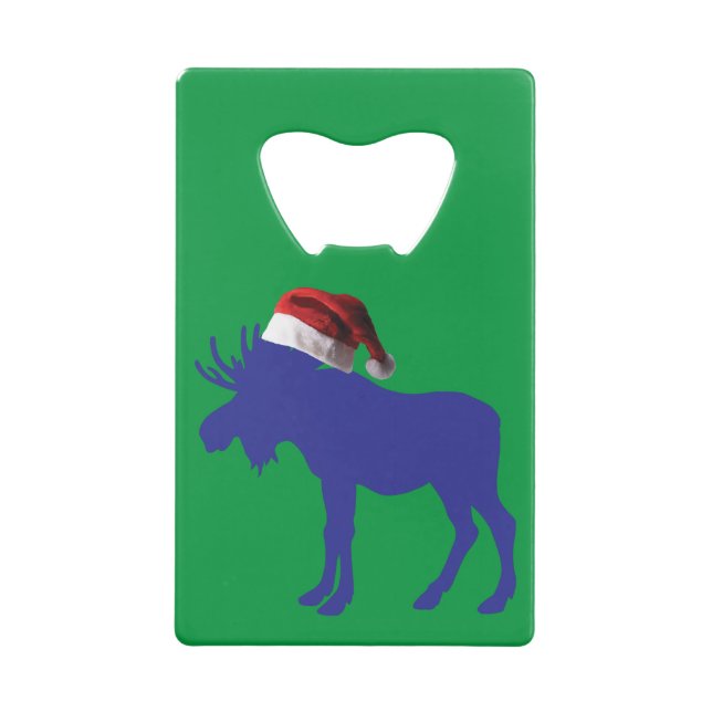 Purple Moose with Santa Claus Hat (Back)