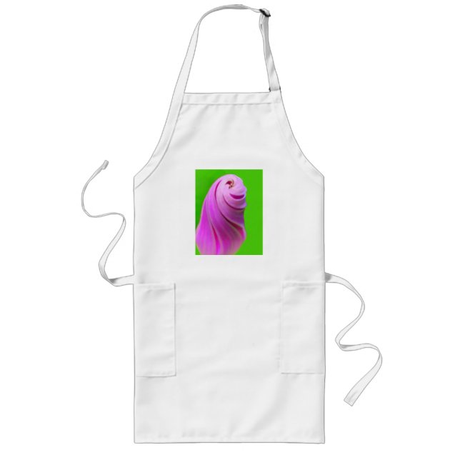 Purple Morning Glory Bud Long Apron (Front)