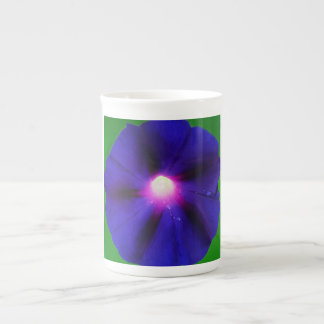 Purple Morning Glory Flower Bone China Mug