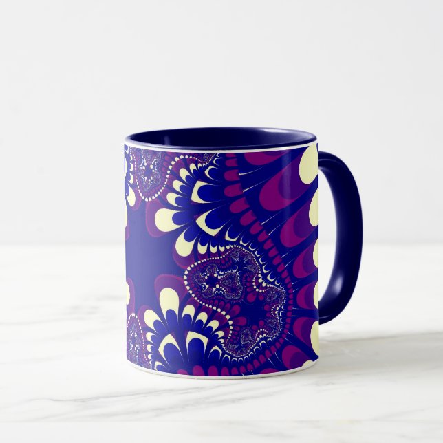 Purple Morning Glory Flower Mug (Front Right)