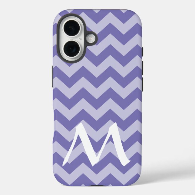 Purple Moroccan Moods Chevrons with Monogram Case-Mate iPhone Case (Back)