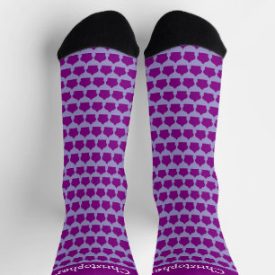 Purple Moroccan Pattern Design Socks