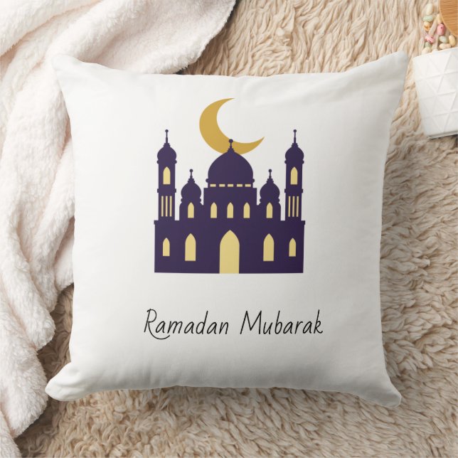    Purple Mosque & Crescent Moon Pillow  (Blanket)