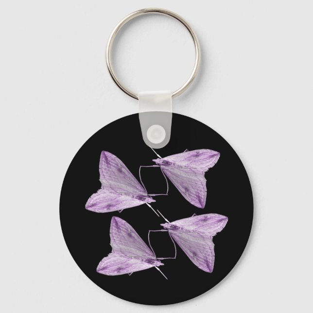 Purple Moth Art Keychain (Front)