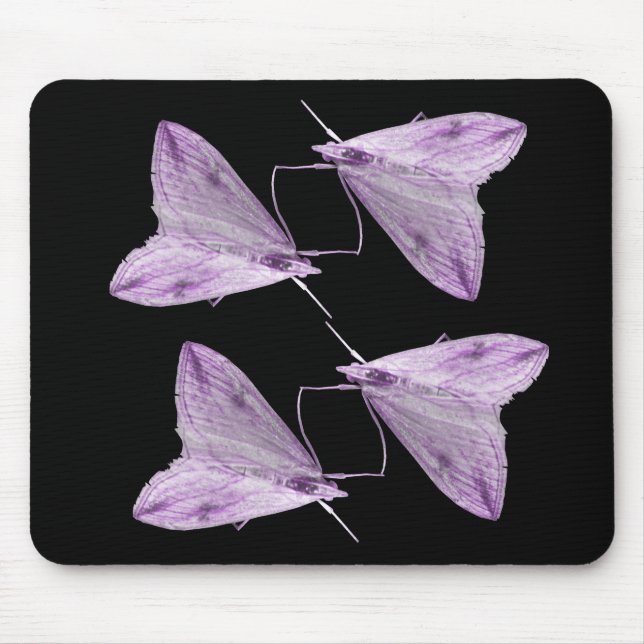 Purple Moth Art Mousepad (Front)