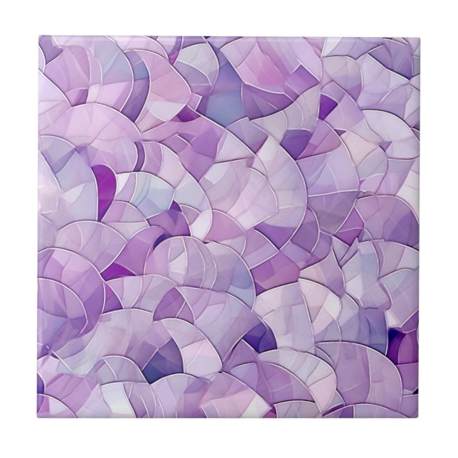 Purple mother of pearl  ceramic tile (Front)