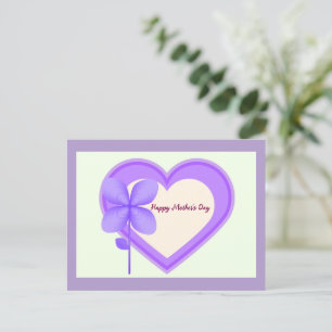 Purple Mother's Day Holiday Postcard