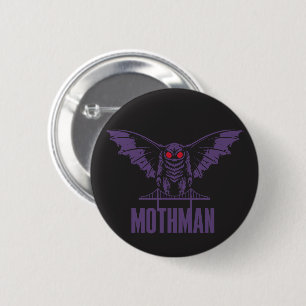 Purple Mothman figurine 6 Cm Round Badge
