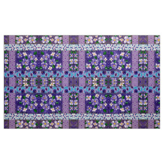 Purple Mountain Flowers Fabric
