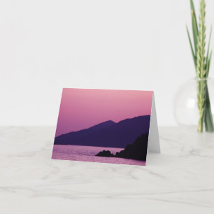 purple mountain sunset note card