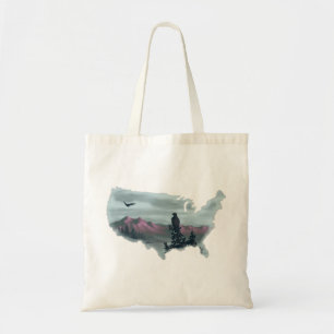 Purple Mountains Across the Land Tote Bag