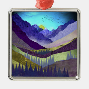 Purple Mountains Majesty Metal Ornament