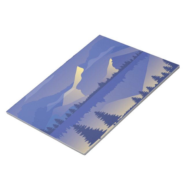 Purple mountains notepad (Angled)