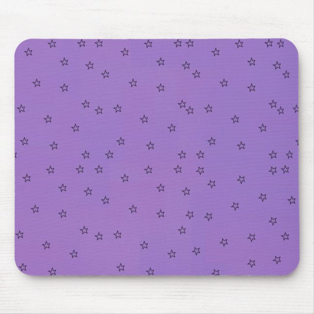 Purple Mousepad with Tiny Black Stars (Front)