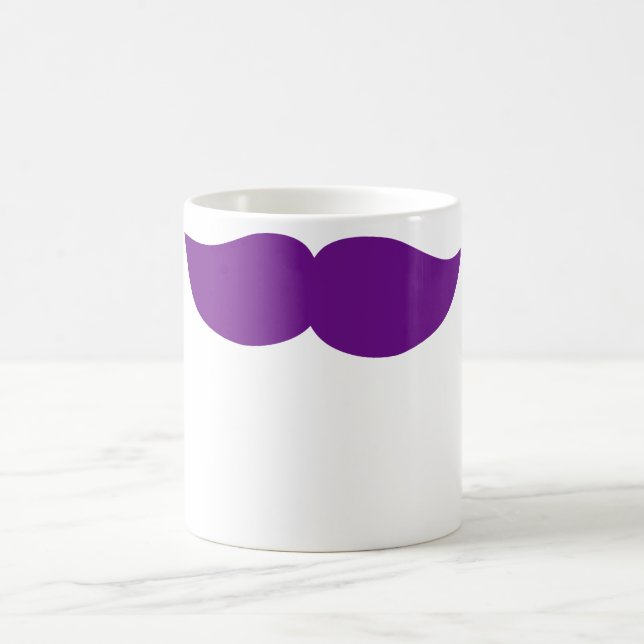 Purple Moustache Coffee Mug (Center)