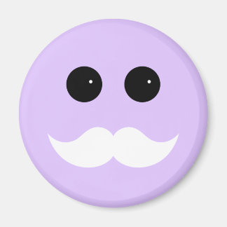 Purple Moustache Emoticon Magnet