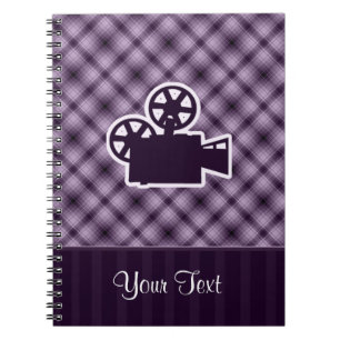 Purple Movie Camera Notebook