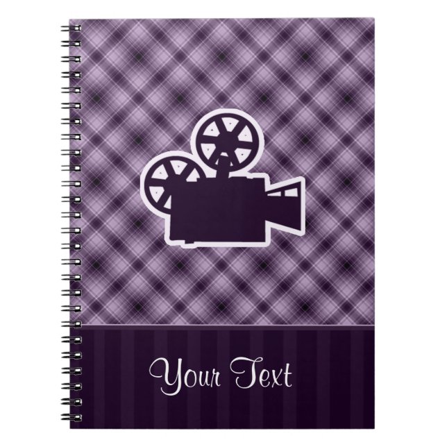 Purple Movie Camera Notebook (Front)