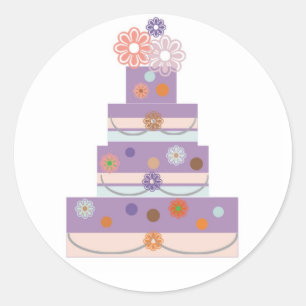 PURPLE MULTI CAKE STICKER