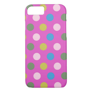 Purple Multi coloured Polka Dots iPhone 8/7 Case