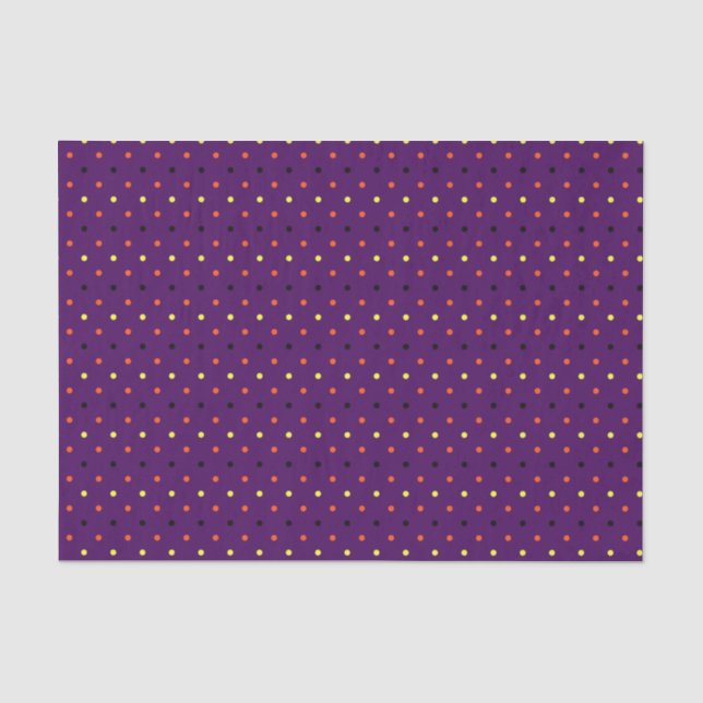 Purple & Multi Mini Polka Dots 04 Tissue Paper (Front)