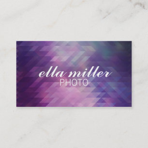 Purple Multicolored Geometric Business Card