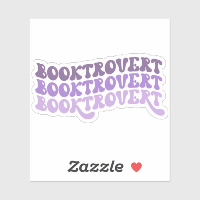 Purple Multicolored Retro Booktrovert Vinyl (Sheet)