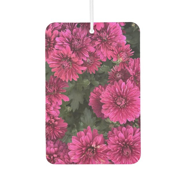 Purple Mums Auto Air Freshener (Front)