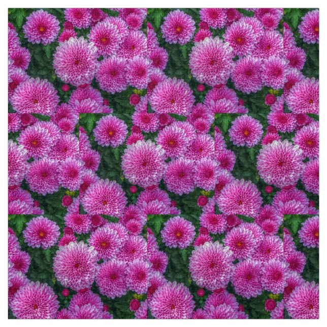 Purple Mums Fabric (Swatch)