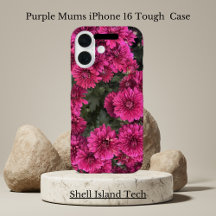 Purple Mums iPhone 16 Case