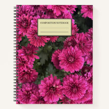 Purple Mums Spiral Notebook