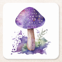 Purple Mushroom Coaster