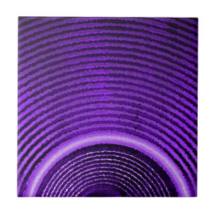 Purple music speaker and sound waves ceramic tile