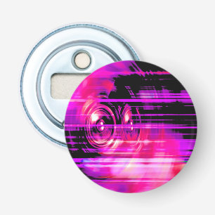 Purple music speakers bottle opener