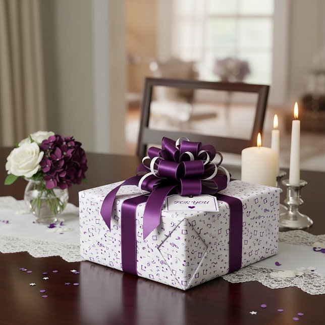 Purple musical pattern wrapping paper (Creator Uploaded)