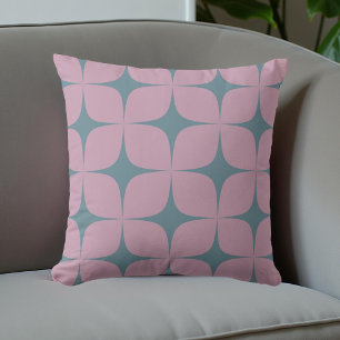 Purple & Muted Blue Mid Century Modern Vintage Cushion